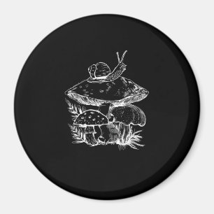Imã Estética Cottagecore Cogumelo Caracol Fungo Goblin