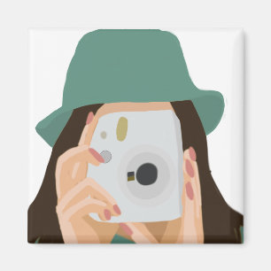 Imã Estética de Câmera Ilustrada por Fotógrafo