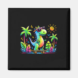 Imã Estética Kidcore Dinossauro Skate Doodle Al