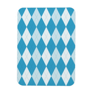 Ímã Estilo Argyle Azul Peacock Forma Diamante Pequena