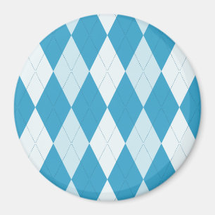 Imã Estilo Argyle Azul Peacock Forma Diamante Pequena