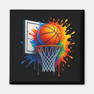 Imã Estilo Colorido Da Rua De Basquete Com Dri De Graf