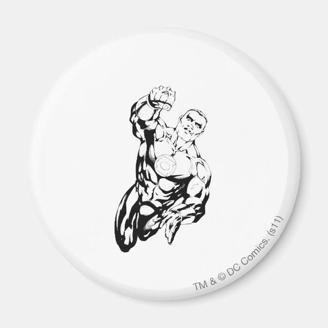 Imã Estilo de banda desenhada - Subindo, Preto e Branc (Frente)