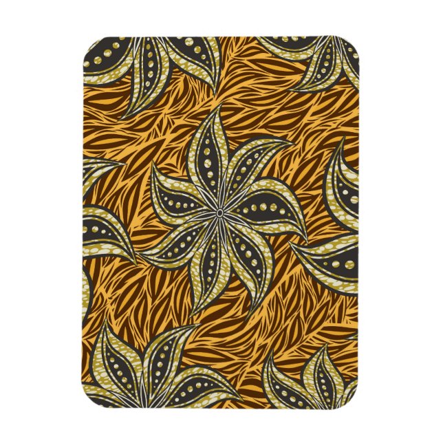 Ímã Estilo de Batik Floral Abstrato africano (Vertical)