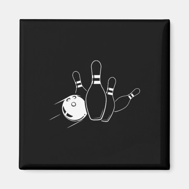 Imã Estilo de bolso boliche Esportivo Equipe de Bowler (Frente)