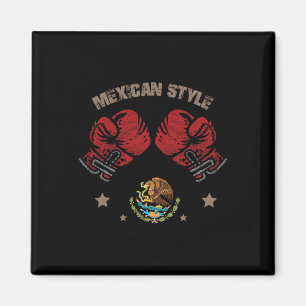Imã Estilo de Boxing Mexicano Bandeira México Estilo d