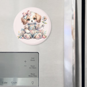 Imã Estilo de Cachorro Cottagecore Kawaii Aconchegante
