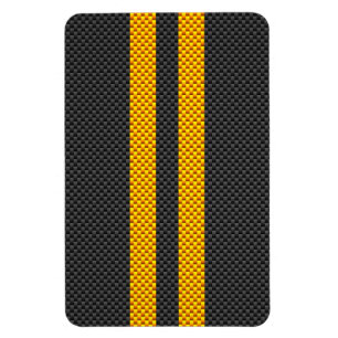 Ímã Estilo de competência amarelo da fibra do carbono