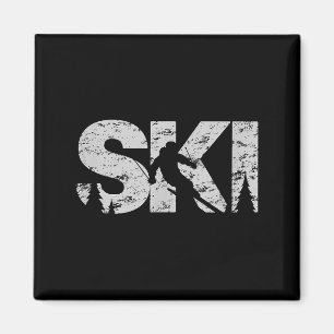 Imã Estilo de Esqui Ski Cool Presente de Esquiador Aln