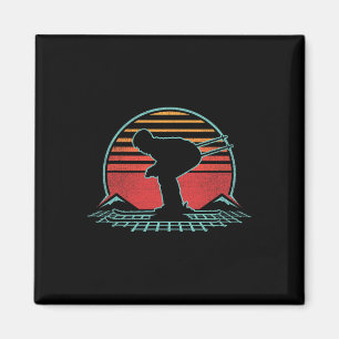 Imã Estilo de Estilo de Imagem Retroativa de Esqui 80s
