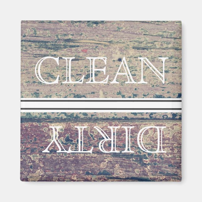 Imã Estilo de Madeira Lava-louça Magnética Limpa e Suj (Frente)