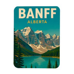 Ímã 🏔 Estilo de Paisagem Montanhosa Moderna de Banff