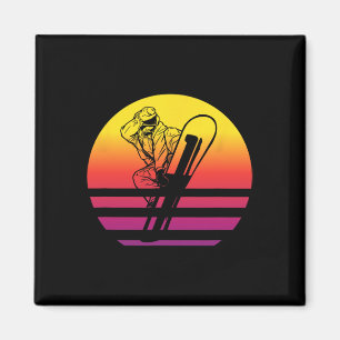 Imã Estilo de Retro Snowboard Vintage 1