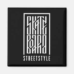 Imã Estilo de Rua de Skate - Skatista e Skate