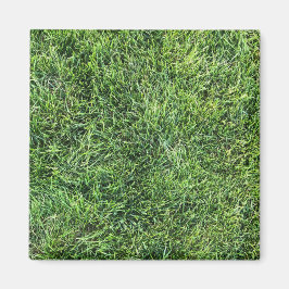 Imã Estilo de textura real de grama verde engraçado di