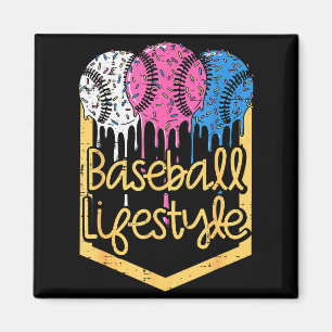 Imã Estilo de vida de beisebol Bola Sprinkles Drip Men
