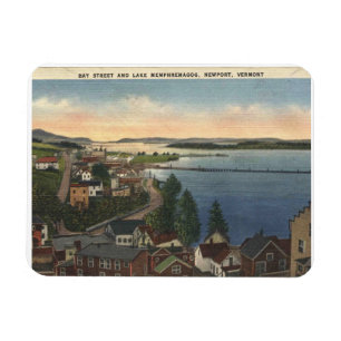 Ímã Estilo de Vintagem do Newport VT Lake Memphremagog