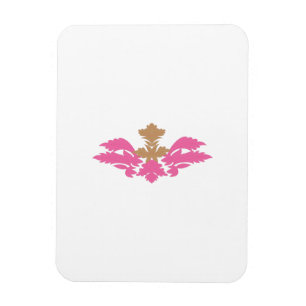 Ímã Estilo Decorativo, Rosa Quente, Latão Antiquado