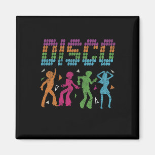 Imã Estilo do Disco Party Dançando 70s Estilo Retro Di
