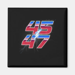 Imã Estilo do logotipo Trump 45 47 Election Racing