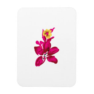 Ímã Estilo Floral, ArtyClick Crimson, Dourado leve