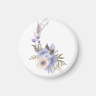 Imã Estilo floral boutique roxo