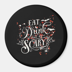 Imã Estilo Gráfico Assustador de Halloween Assombrado