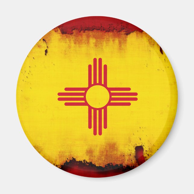 Imã Estilo Grunge Novo Sinalizador do México (Frente)