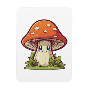 Ímã Estilo kawaii fofo, coleta de cogumelos