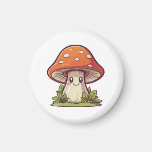 Imã Estilo kawaii fofo, coleta de cogumelos