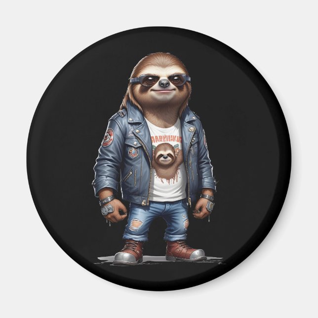 Imã Estilo Legal de Jaqueta de couro Rebelde Largura d (Frente)