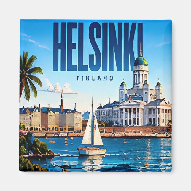 Imã ❄️ Estilo Moderno Costeiro de Helsinque ❄️ (Frente)