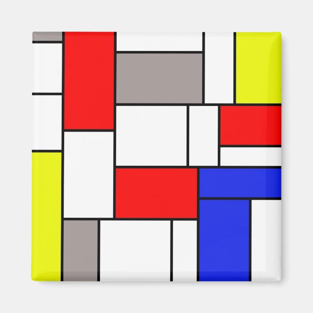 Imã estilo Mondrian (Frente)