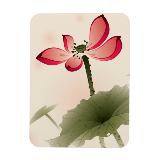 Ímã Estilo oriental Lotus (Vertical)
