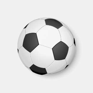 Imã Estilo preto e branco de futebol clássico