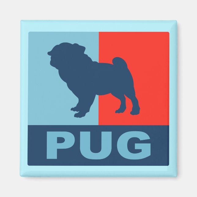 Imã Estilo Pug Magnet (Frente)