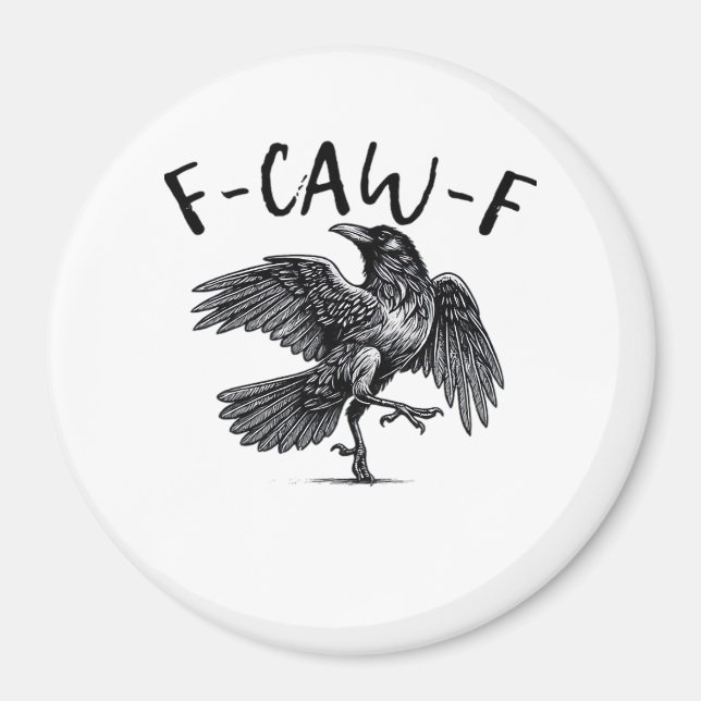Imã Estilo Retro Clássico F Caw F Corvo (Frente)