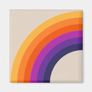 Imã Estilo retrô colorido arte arco-íris