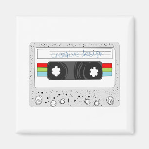 Imã Estilo retro da cassete de banda magnética 80s