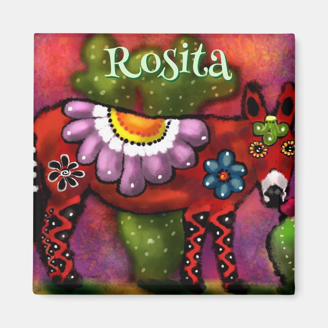 Imã Estilo Talavera do Sudoeste Personalizado (Frente)