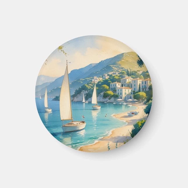 Imã Estilo Vintage Cote D'Azur Viagem francês (Frente)