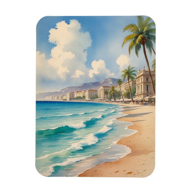Ímã Estilo Vintage Cote D'Azur Viagem francês (Vertical)