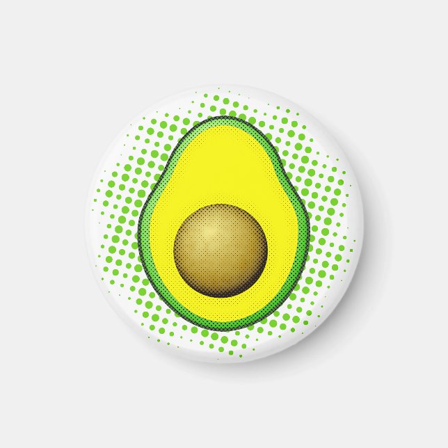 Imã Estilo Vintage Desenho Avocado (Frente)