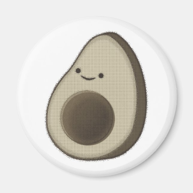 Imã Estilo Vintage Desenho Avocado (Frente)