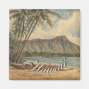 Imã Estilo Vintage Havaiano Viagem Costa Mar