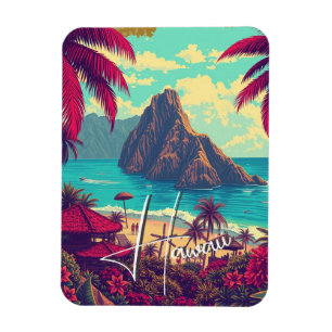 Ímã Estilo Vintage Viagem Honolulu Médio Havaiano - Pa