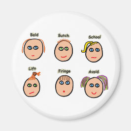 Imã Estilos de Cabelo Engraçado