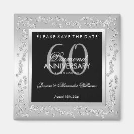 Imã Estiloso Aniversário de Casamento de 60 anos com D