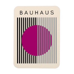 Ímã Estirpes de Círculo Roxo de Arte Moderna Bauhaus