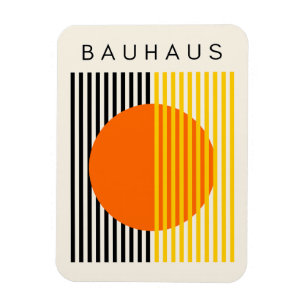 Ímã Estirpes do Círculo Laranja de Arte Moderna Bauhau